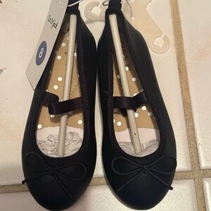 Cat & Jack Kids' Black Dress Shoes with Bow